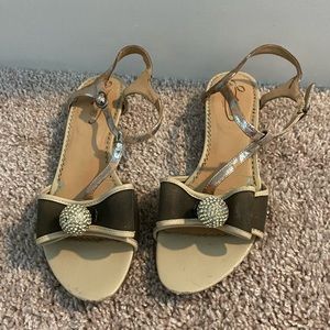 Poetic License London Bow Rhinestone Sandals 39.5